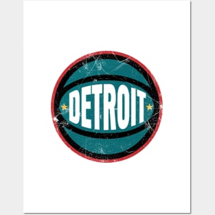 Detroit Retro Ball - White 2 Posters and Art